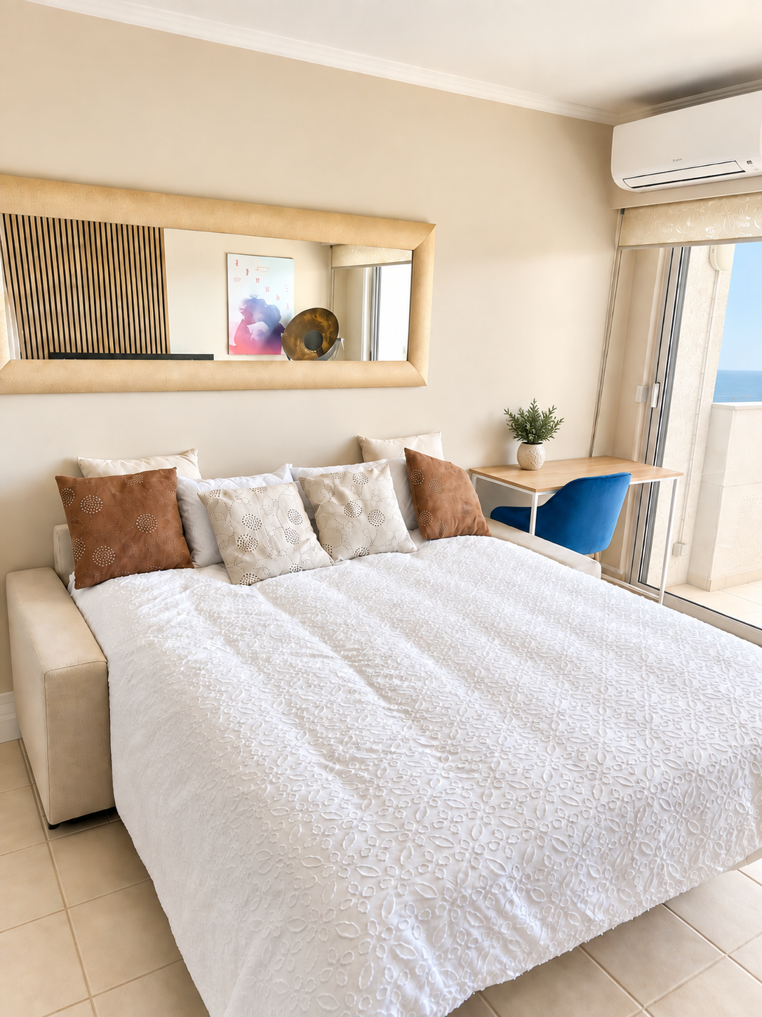 Séjour de l’appartement Relax in Cannes, au calme avec balcon vue mer